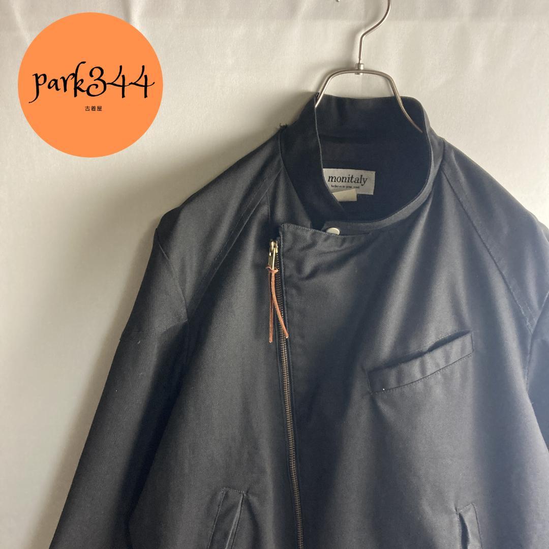 【monitaly　USA製　斜めジップ　ライダースジャケット　ヴィンテージ感】