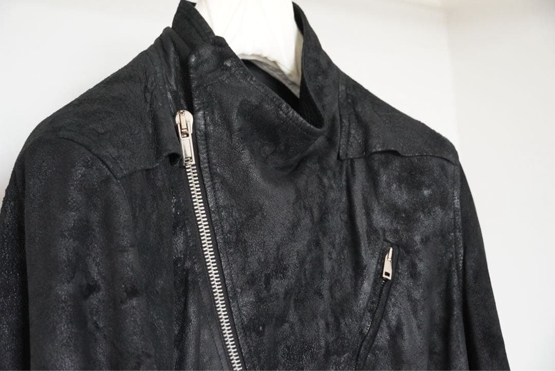 Rick Owens ライダースジャケット XS ラムブリスターレザー 国内正規