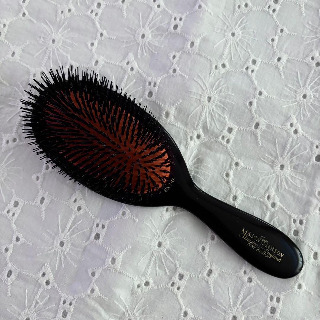 メイソンピアソン★ヘアブラシ★エクストララージブリッスル ★ダークルビー★猪毛