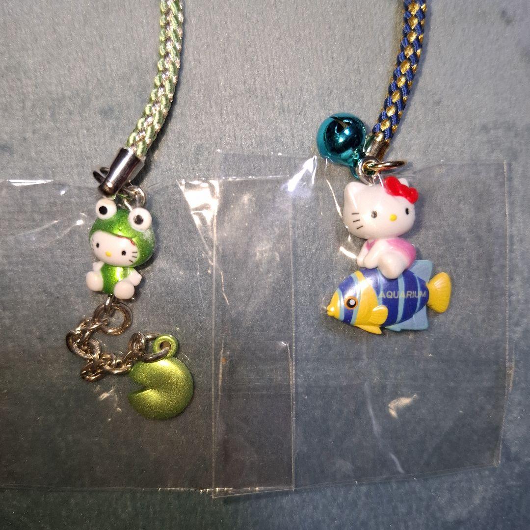 ハローキティ 根付 えんぎもん ぶじかえる キティ 水族館限定 AQUARIUM