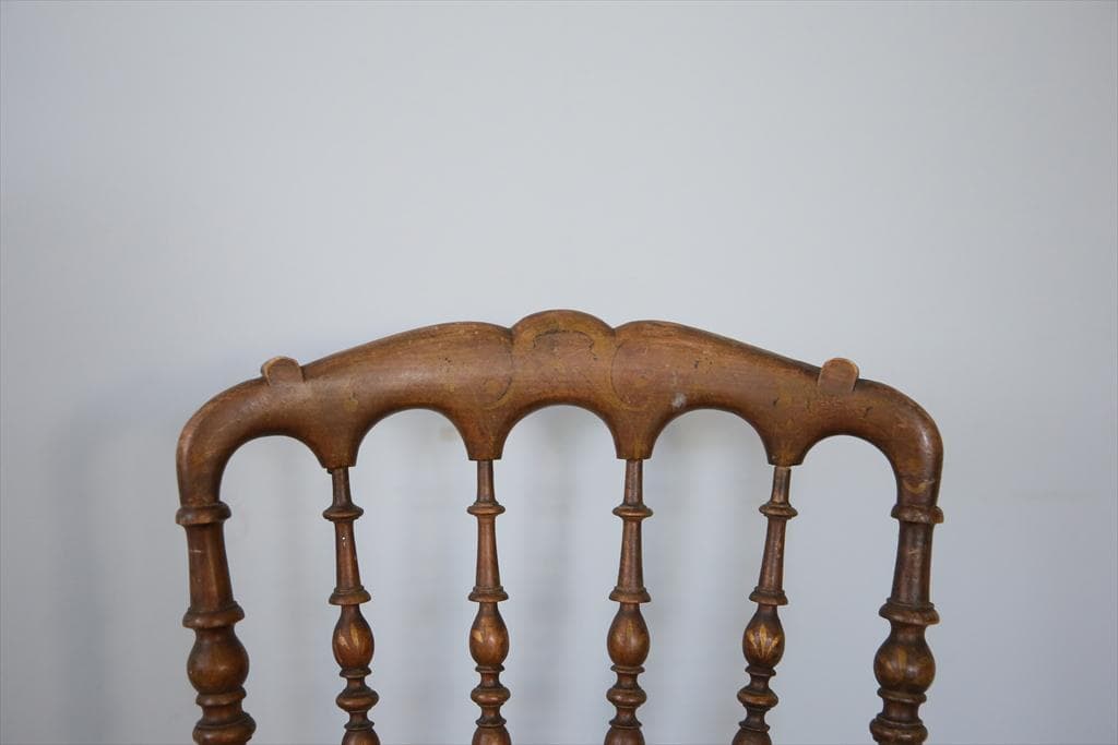 フランスアンティーク木製ナポレオンチェア/ダイニングイス椅子(90-66