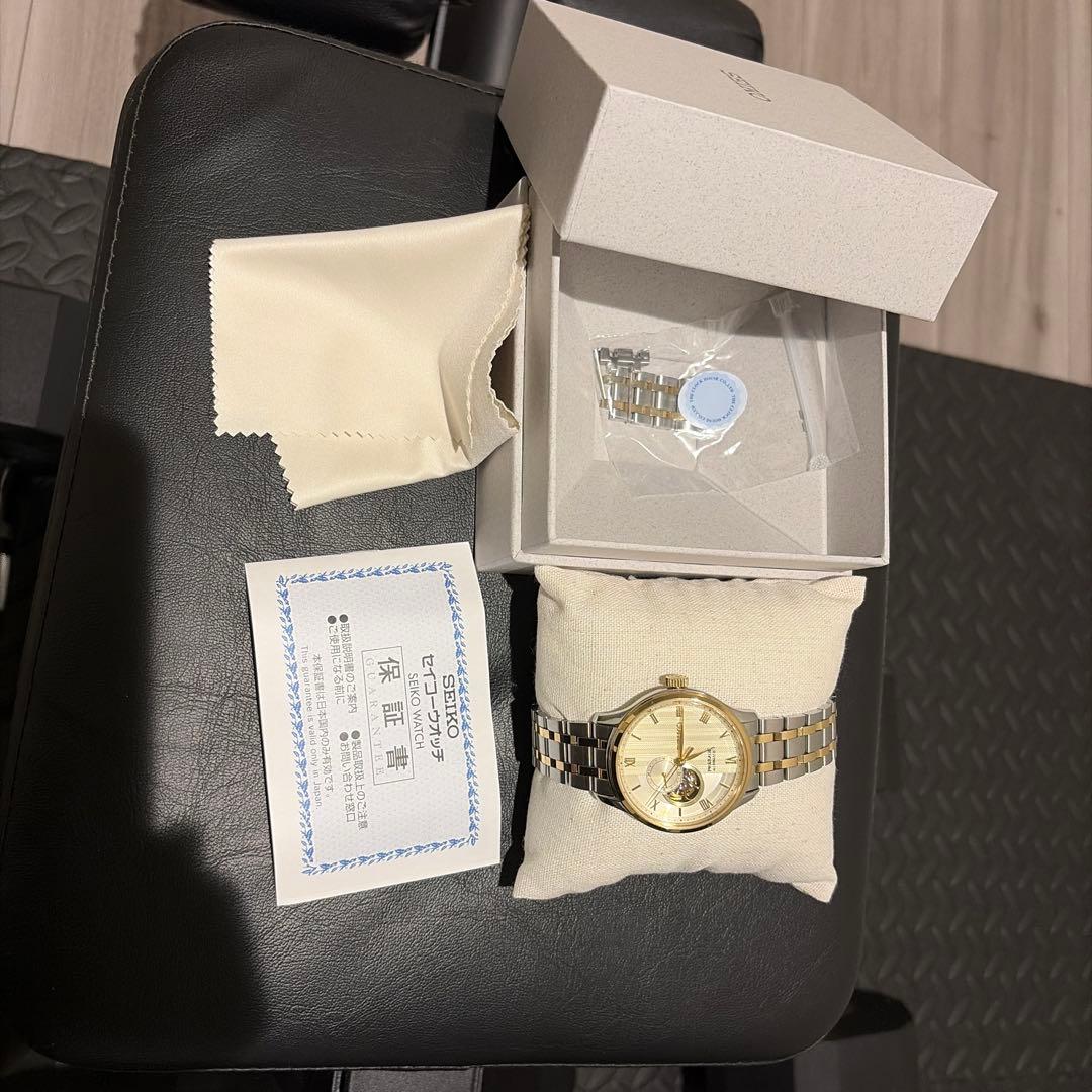 セイコー 自動巻き 時計 ゴールド/シルバー　SARY238 PRESAGE （豪華おまけ有） セイコー プレザージュ 自動巻き 腕時計
