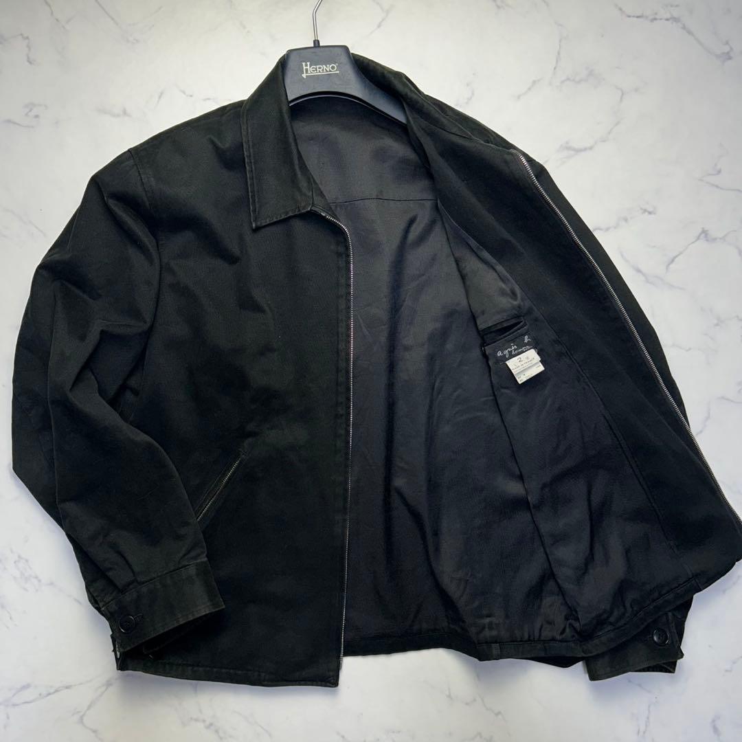 希少 フランス製 アニエスベー 八の字 ジップアップ ブルゾン ジャケット