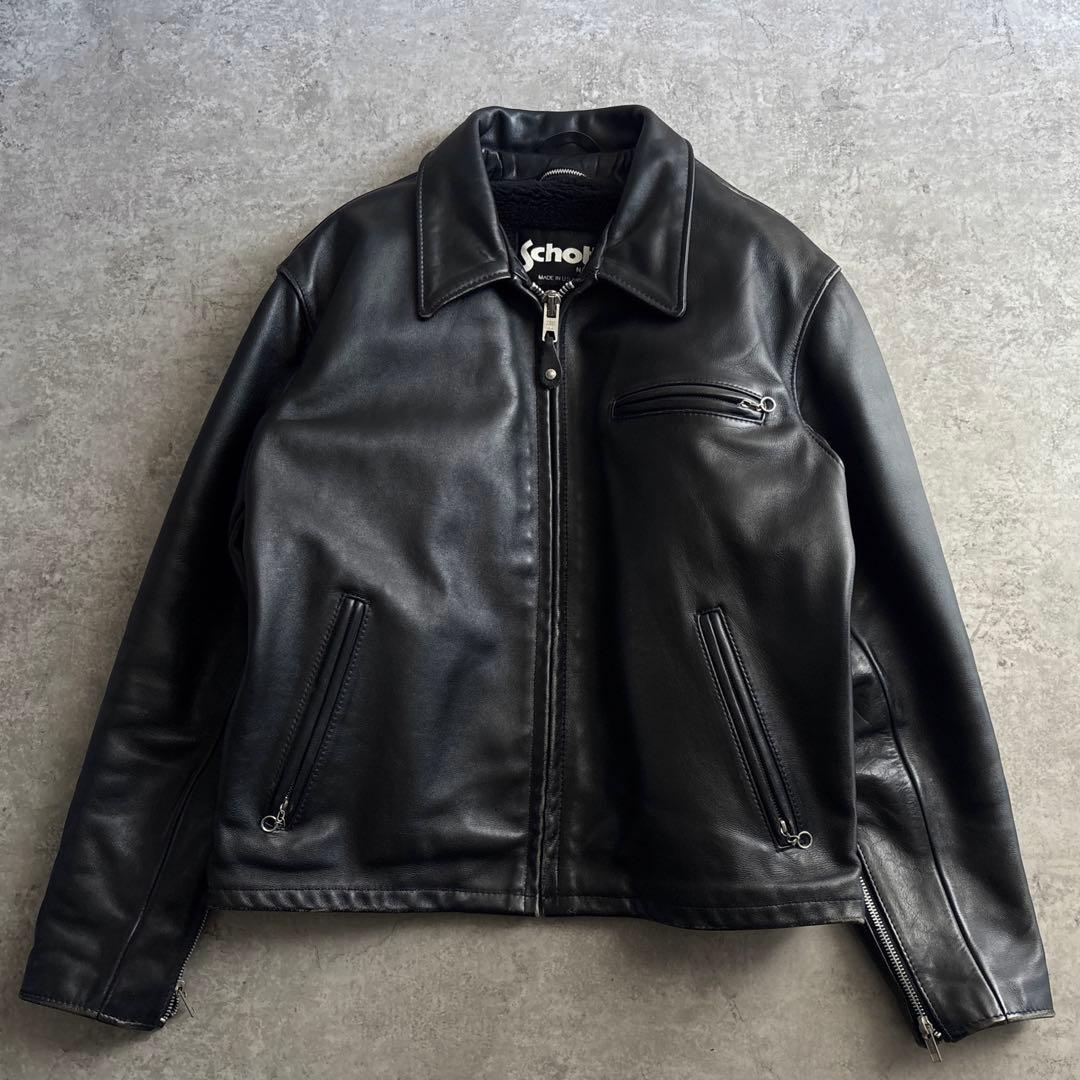 schott ショット【44】643 シングル ライダースジャケット トラッカー Schott N.Y.C（ショット） SCHOTT 643 当店別注 襟付き シングル