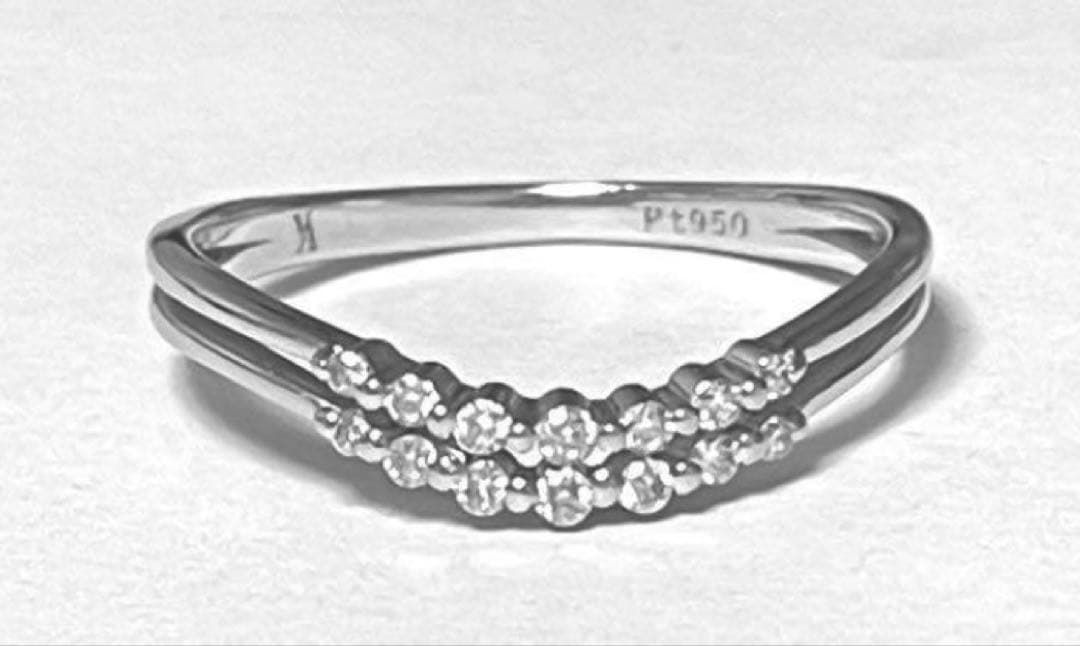 ヴァンドーム青山　プラチナ950 ダイヤモンド ウェーブリング