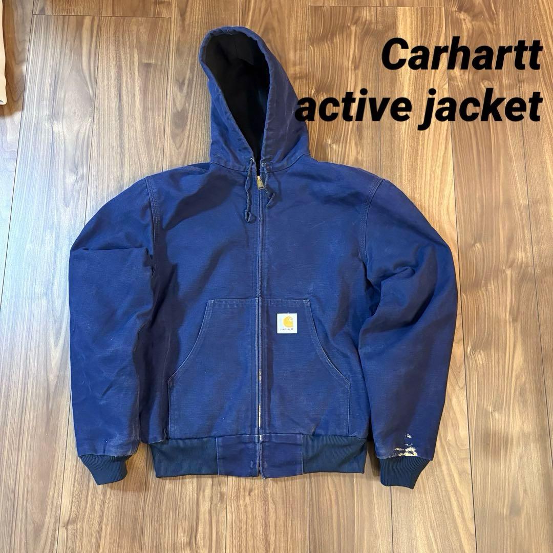 Carhartt アクティブジャケット　ネイビー　90S 星タグ　USA製