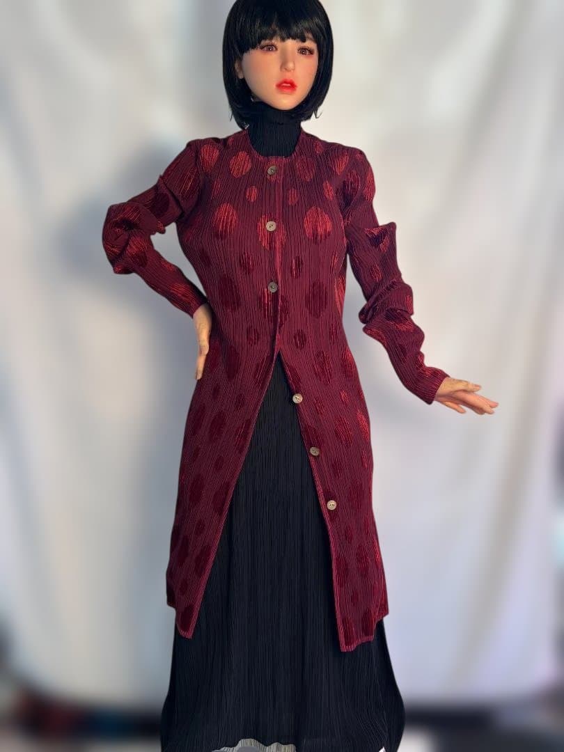 [希少] ISSEY MIYAKE FETEプリーツ アウター ドット柄