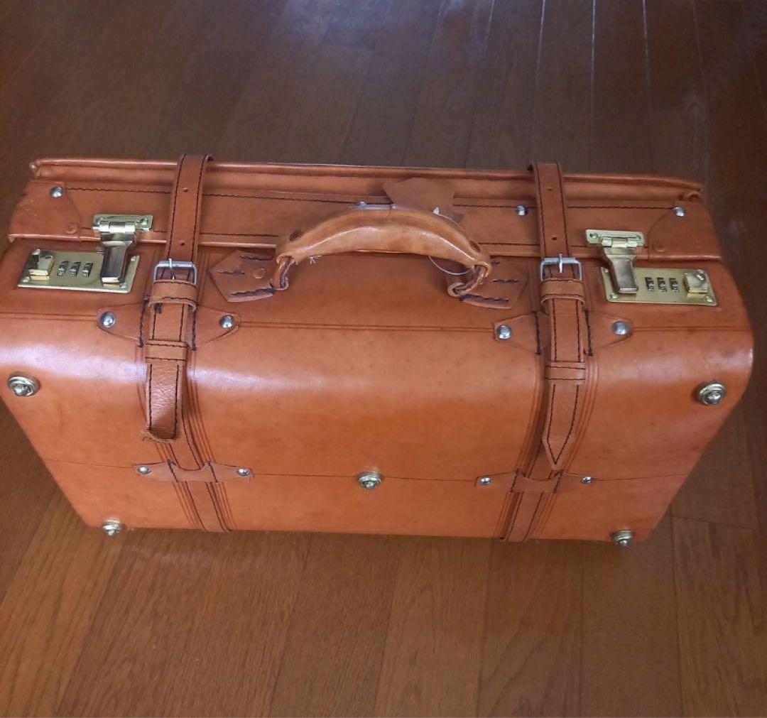 【未使用】ヴィンテージ　レザーボストンバック　トランクケース