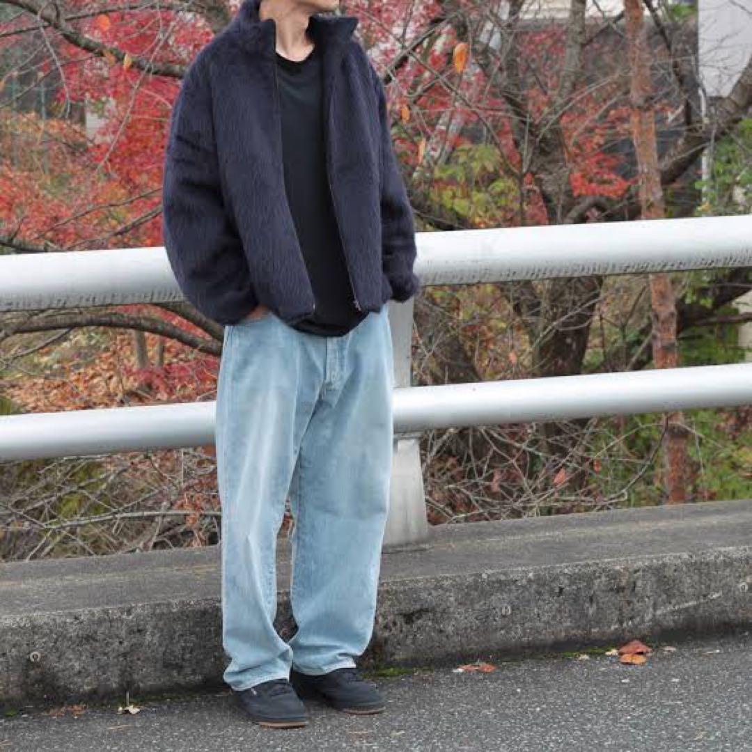 COMOLI キャメルシャギージャケット navy 2