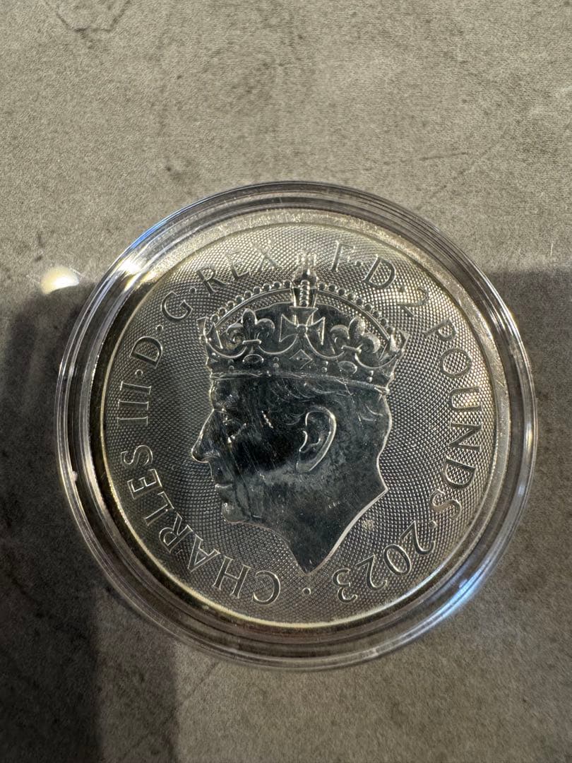 チャールズ3世 2023年 2ポンド銀貨