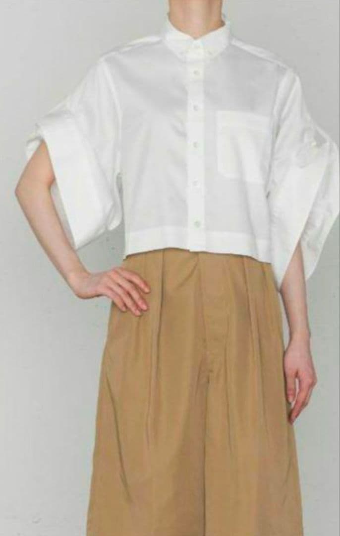 K**様 HYKE BUTTON DOWN BELL SLEEVE SHIRT - メルカリ