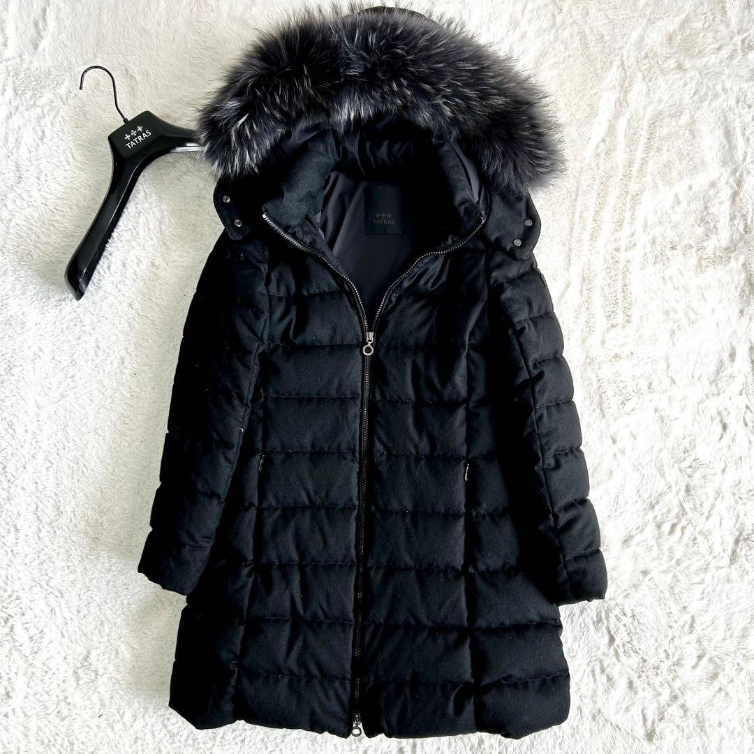 TATRAS タトラス　ラビアナ　ウール　ラクーンファー　ダウンジャケット　黒
