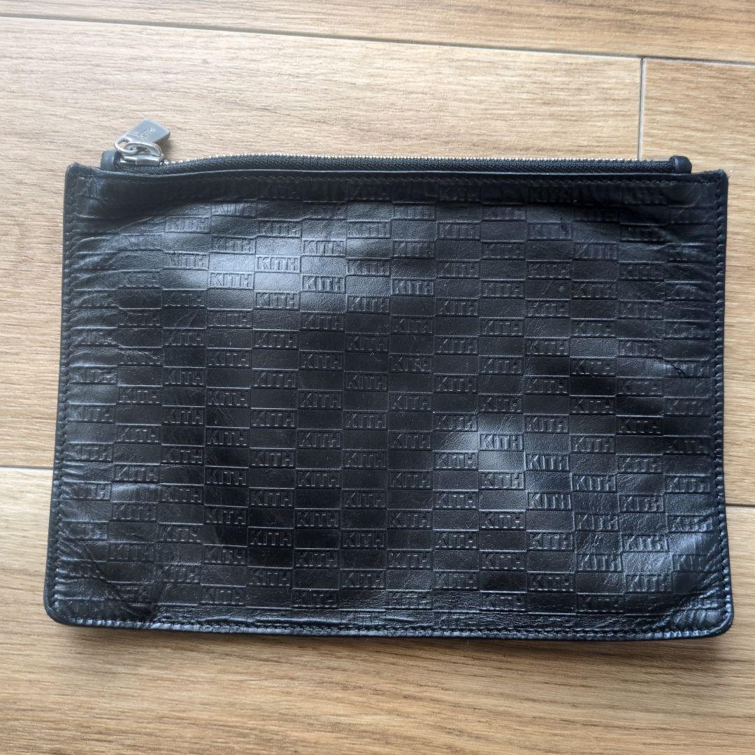KITH ブラック ポーチ　モノグラム