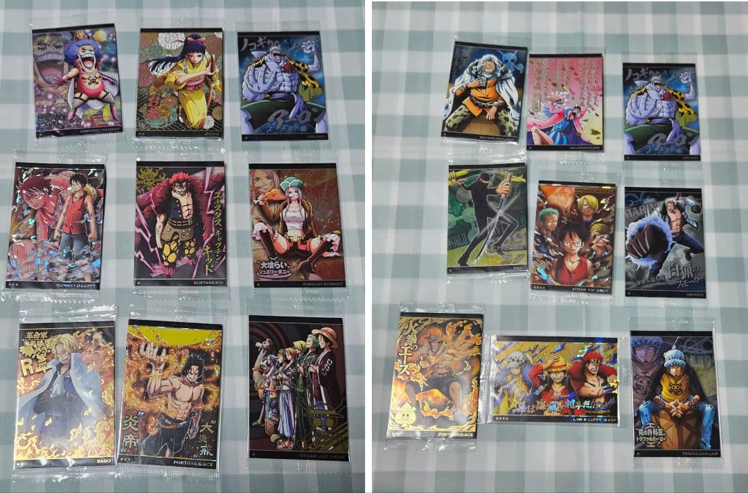 ONE PIECE　ウエハース　カード　レア　エース　サボ　ボニー　キッド　ビビ