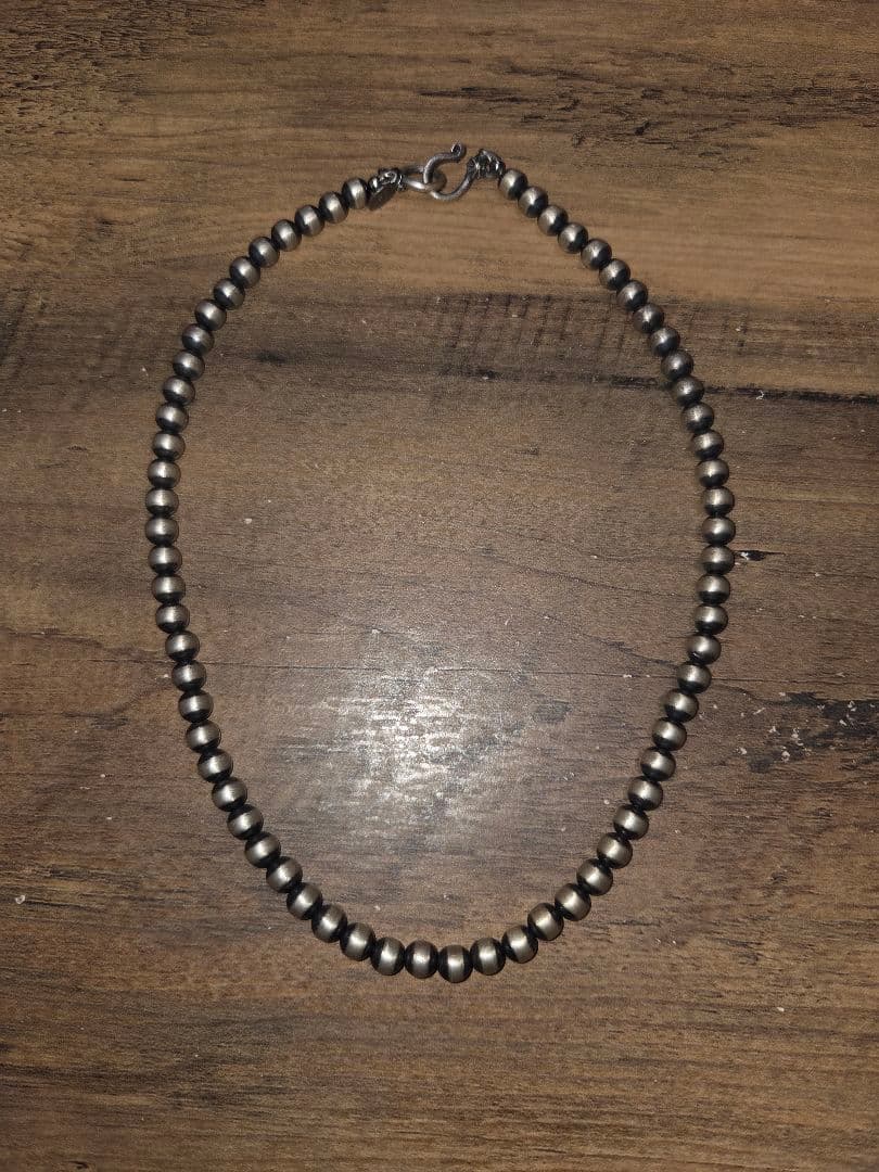 6㍉40㌢いぶし Navajo Pearl Necklace The Macon 6mm Pearl Necklace | Calli Co. Silver | Fort Worth, TX