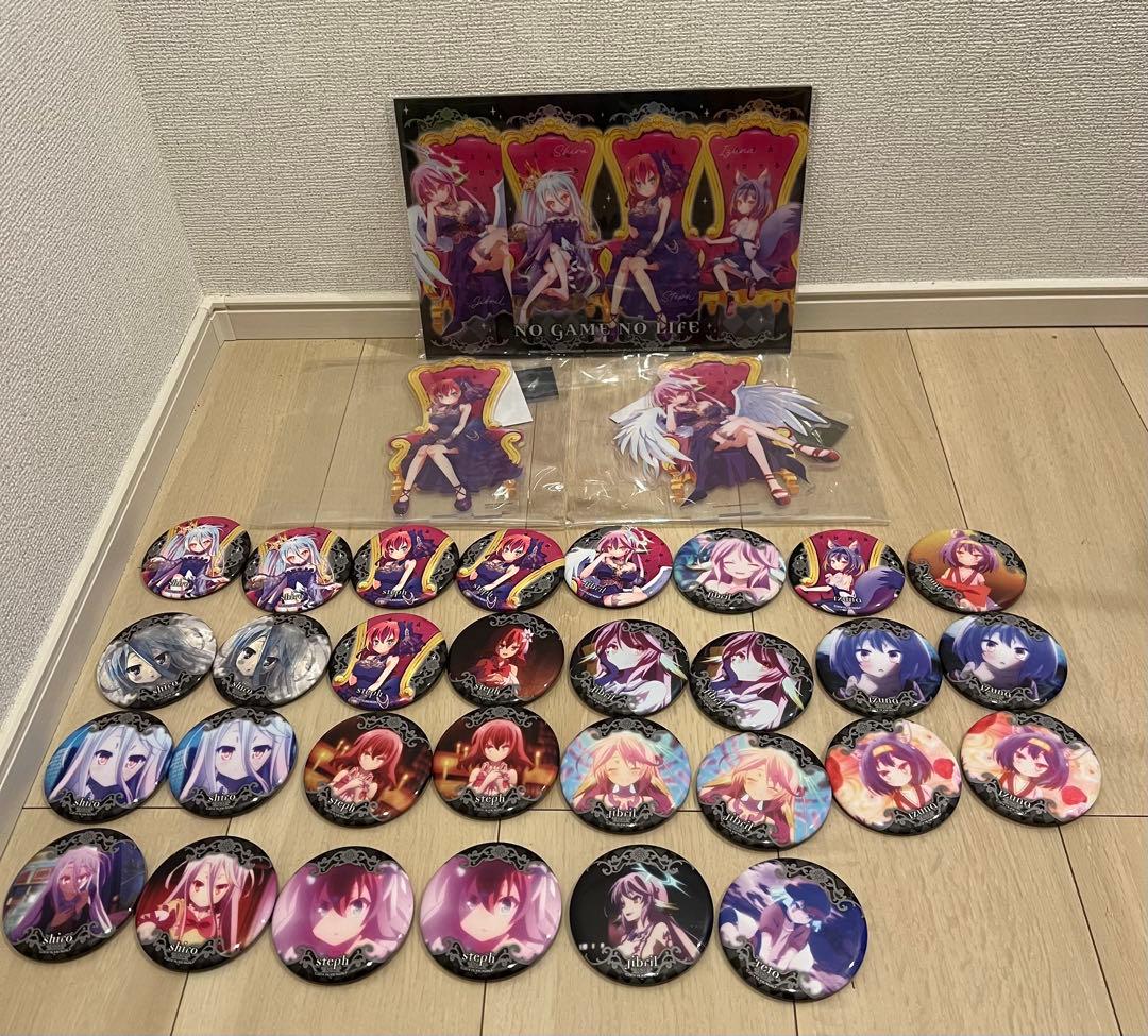 ノーゲーム・ノーライフ ラッキー缶バッジ まとめ売り 33点セット