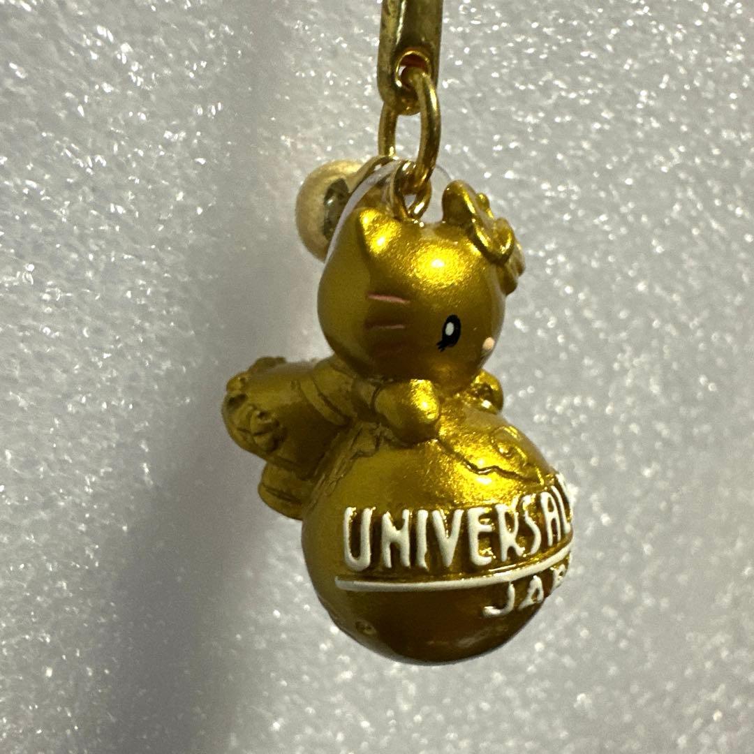 USJ限定　ハローキティ ストラップ ゴールド　 超レア