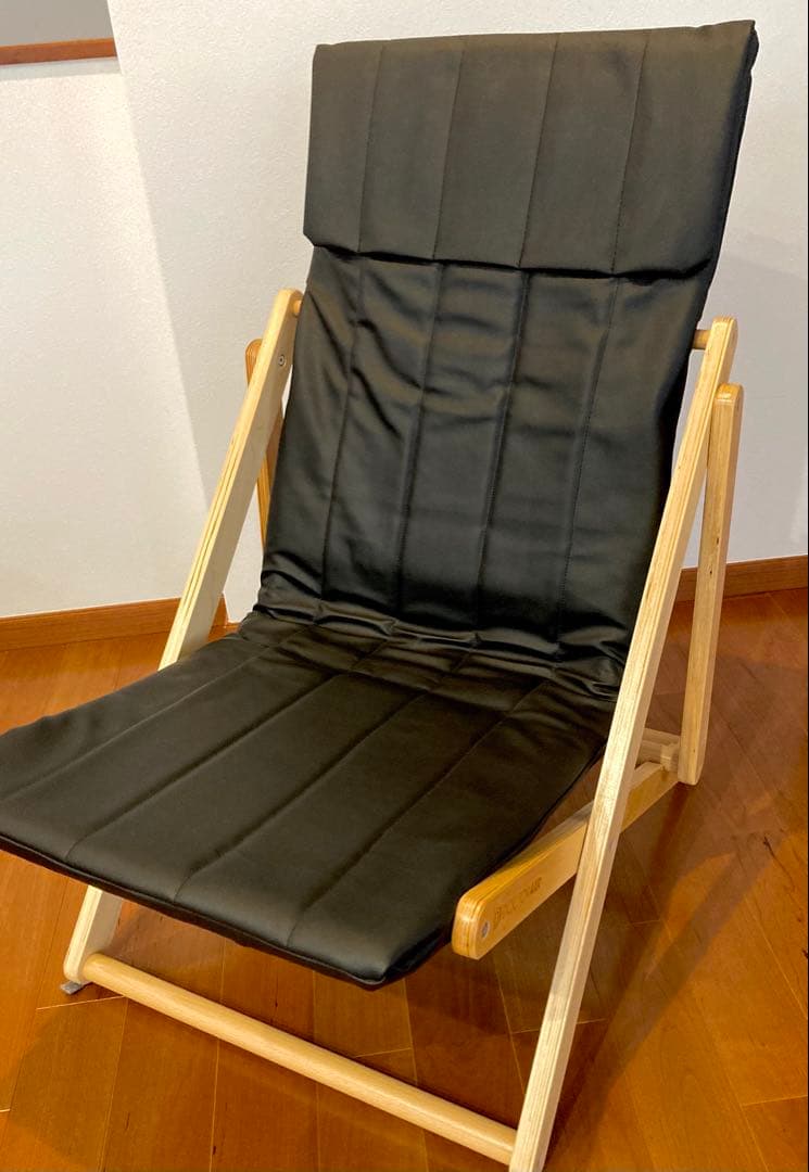 DOCTOR AIR リクライニングチェア 合皮ブラック　折りたたみ式
