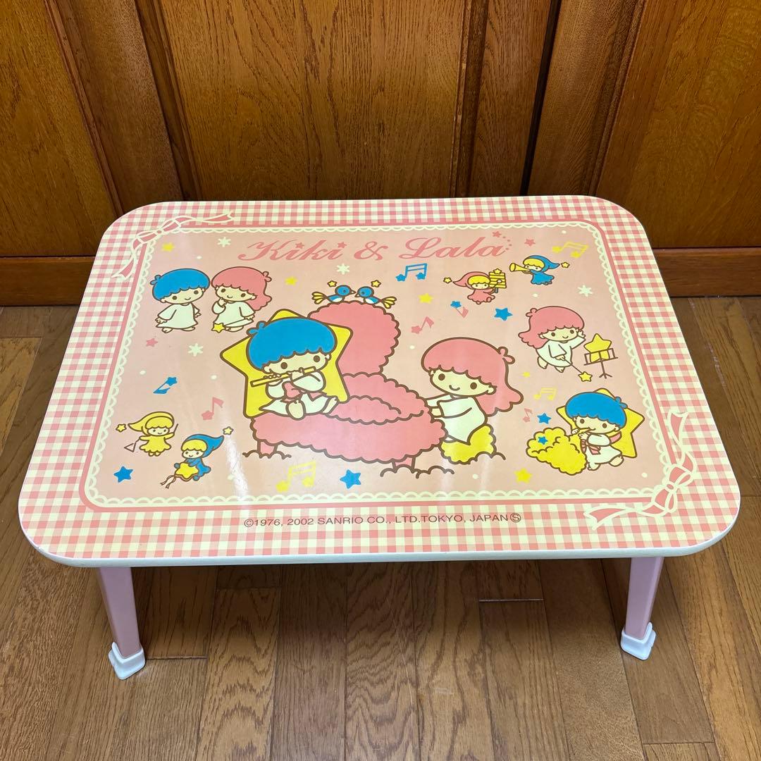 リトルツインスターズ キキララ 折り畳み テーブル 2002年製　平成レトロ リトルツインスターズ キキララ 折り畳み テーブル 2002年 ミニ
