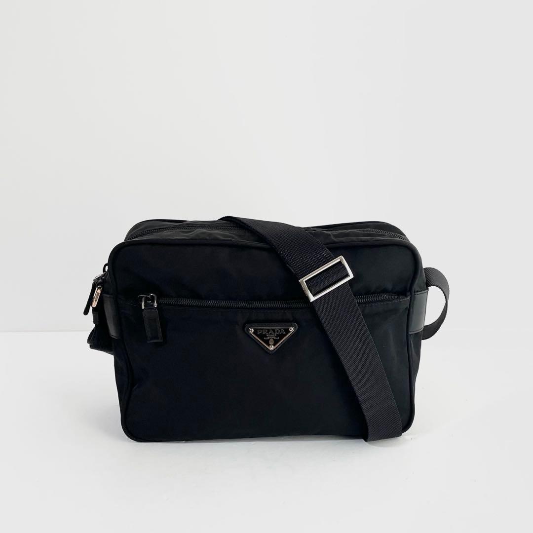 極美品】プラダ ショルダーバッグ カメラバッグ ナイロン×レザー 三角