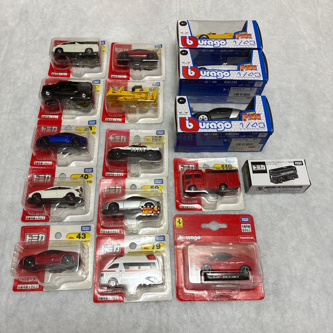 新品未開封☆トミカ　Bburago 1/43 ミニカー 16台セットまとめ売り