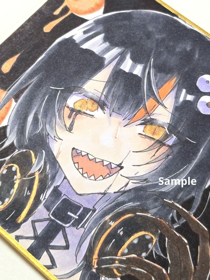 よ*)様 沢渡ココ 魔法少女ノ魔女裁判 まのさば 手描きイラスト 色紙