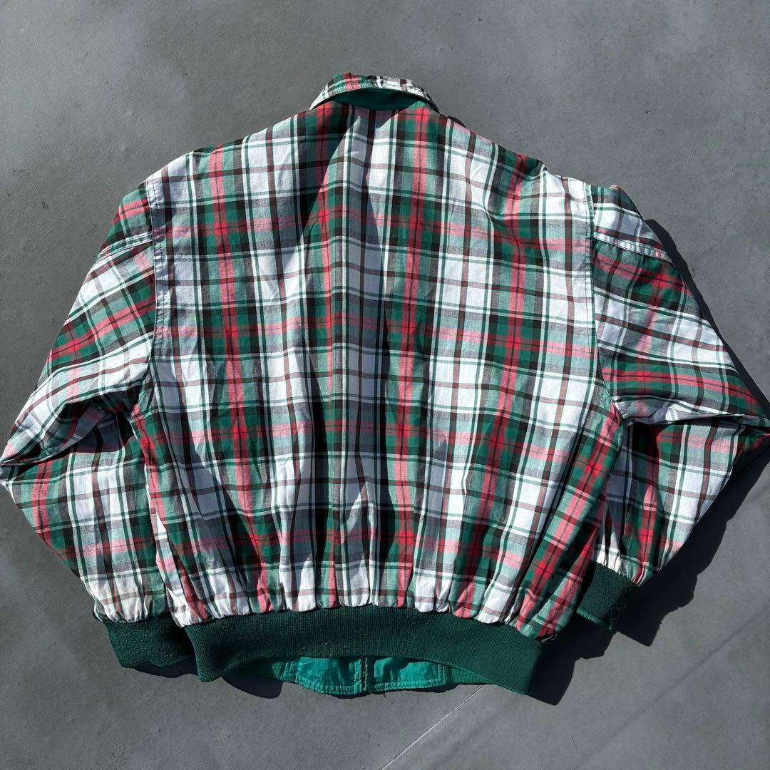 佐*藤様 90s VINTAGE リバーシブル スイングトップ 刺繍ロゴ 緑 チ