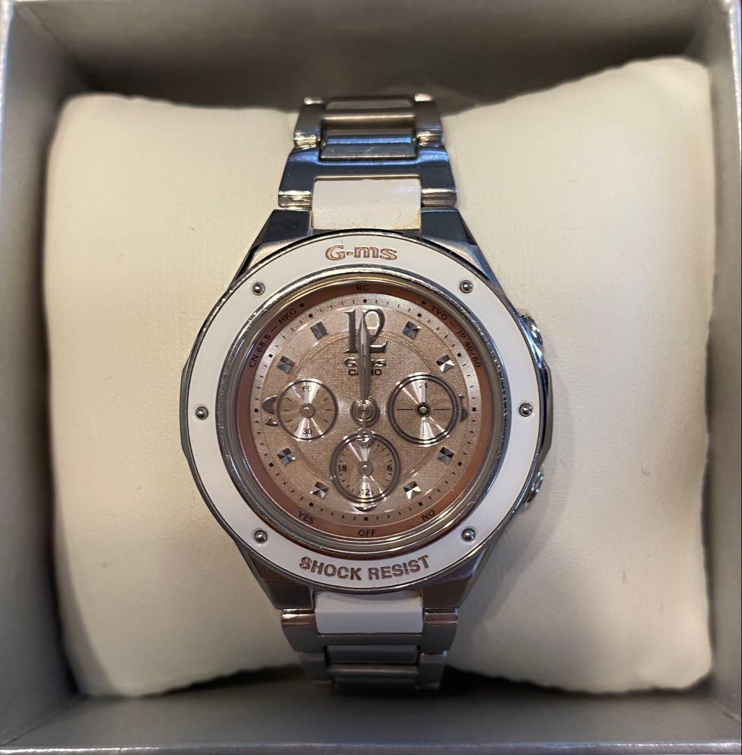 丸*子様 G-ms ショックレジスト 時計 シルバー/ピンク