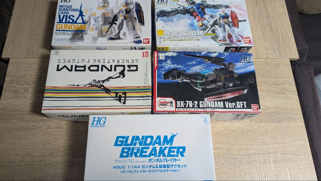 中古品　ＨＧ　ガンプラ　機動戦士ガンダム　ガンダム５体セット