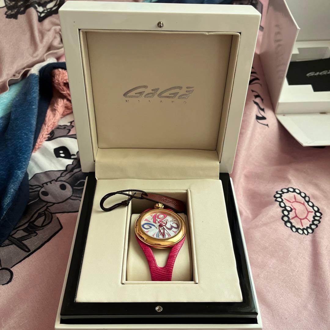 GAGA MILANO ピンク 腕時計
