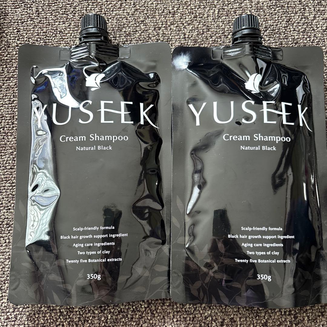 YUSEEK ヘアカラークリームシャンプー　ナチュラルブラック2個セット