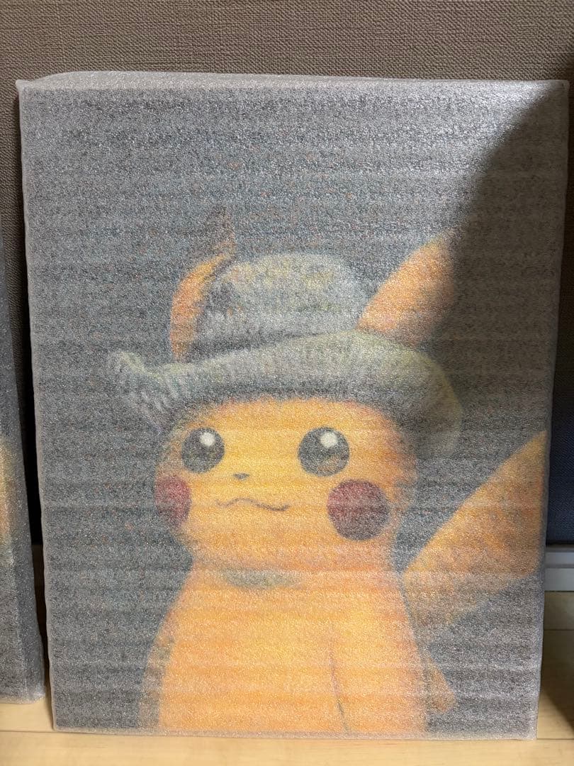 ゴッホピカチュウ イーブイ キャンバスアート Sサイズ 絵画 セット売り