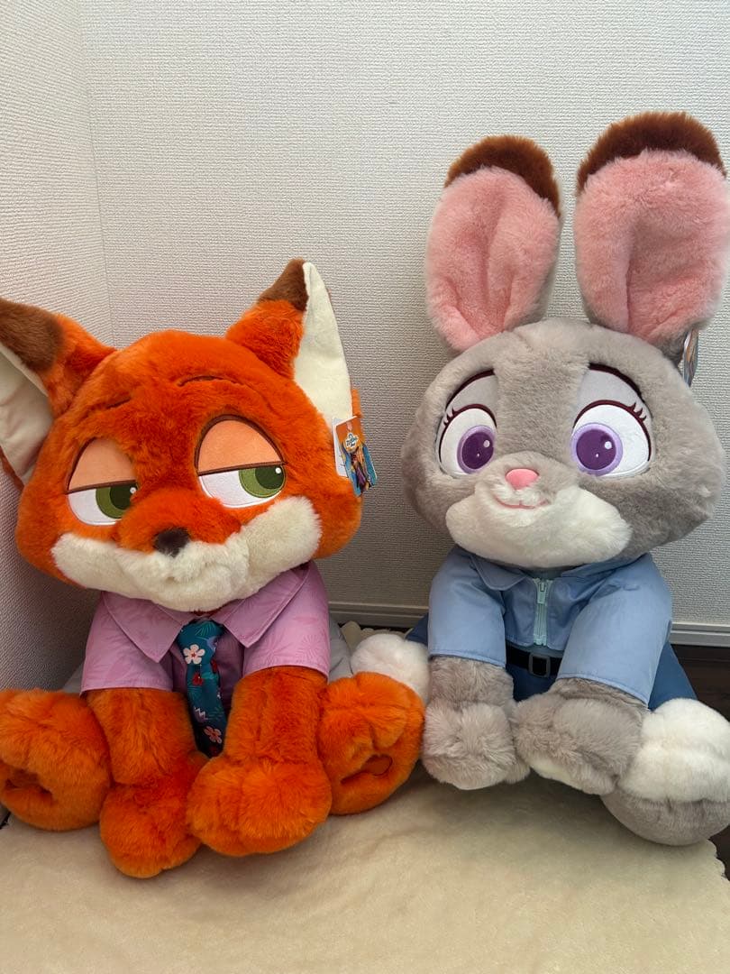 新品ズートピア2 ジュディ ニック ぬいぐるみ　コストコ　ブランケット付き コストコ ディズニー ズートピア2 ニック ぬいぐるみブランケット