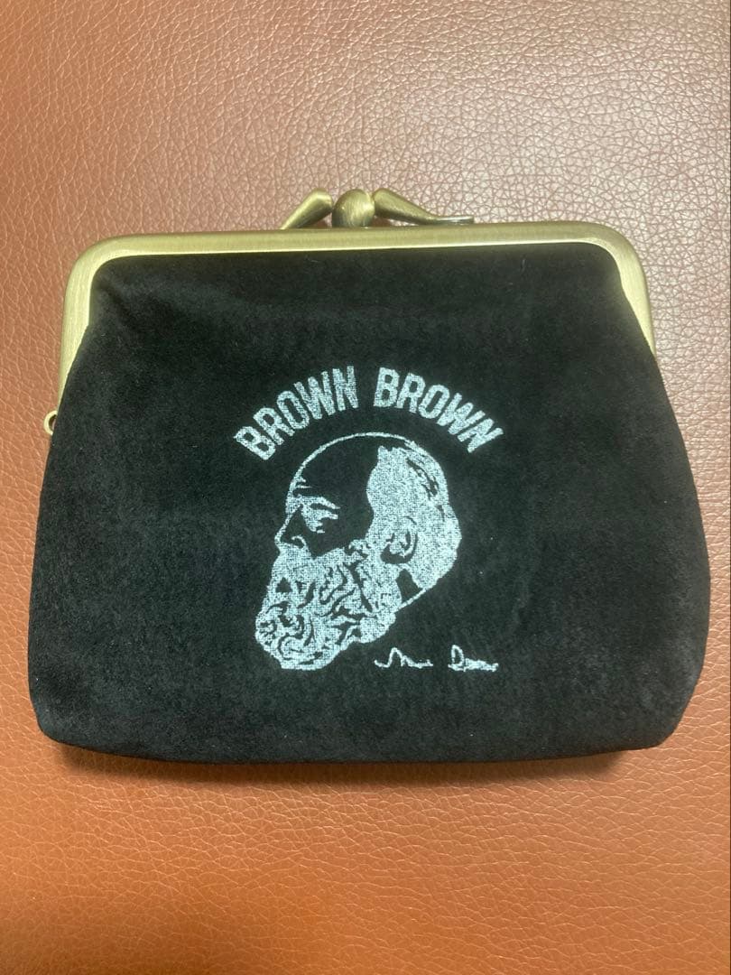 新品未使用　BrownBrown Gamaguchi wallet黒