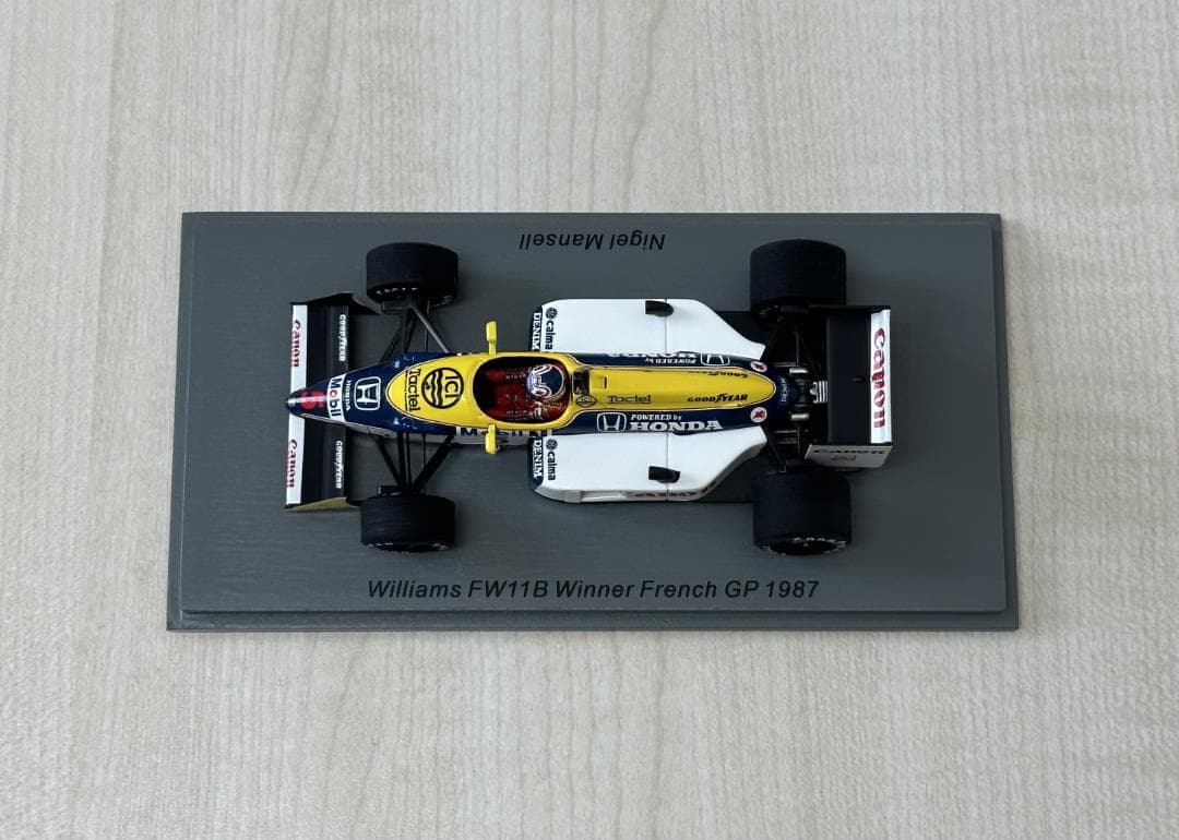 美品 1/43 スパーク ウィリアムズ ホンダ FW11B ナイジェル マンセル