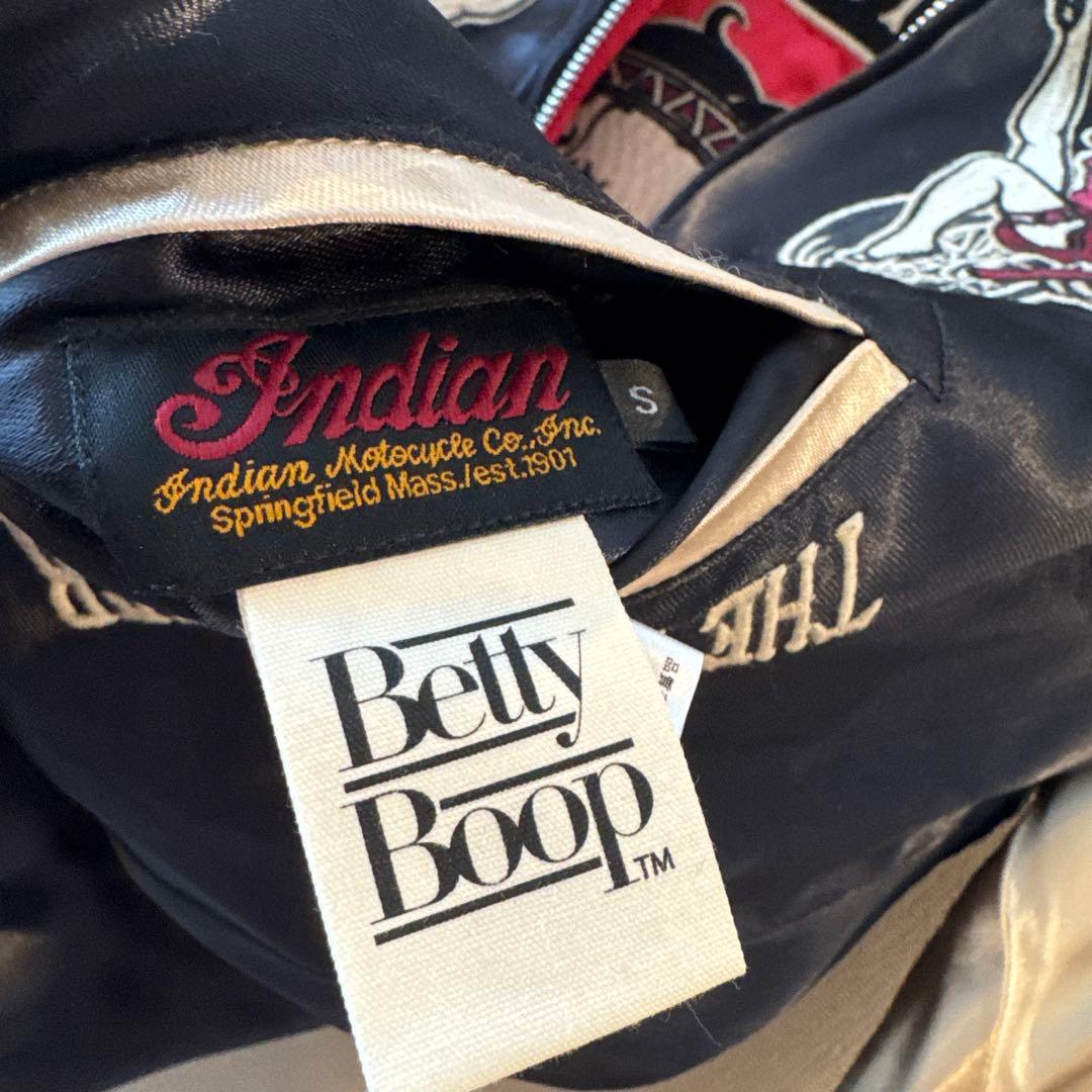 希少スカジャン インディアンモトサイクル リバーシブル 刺繍 コラボ