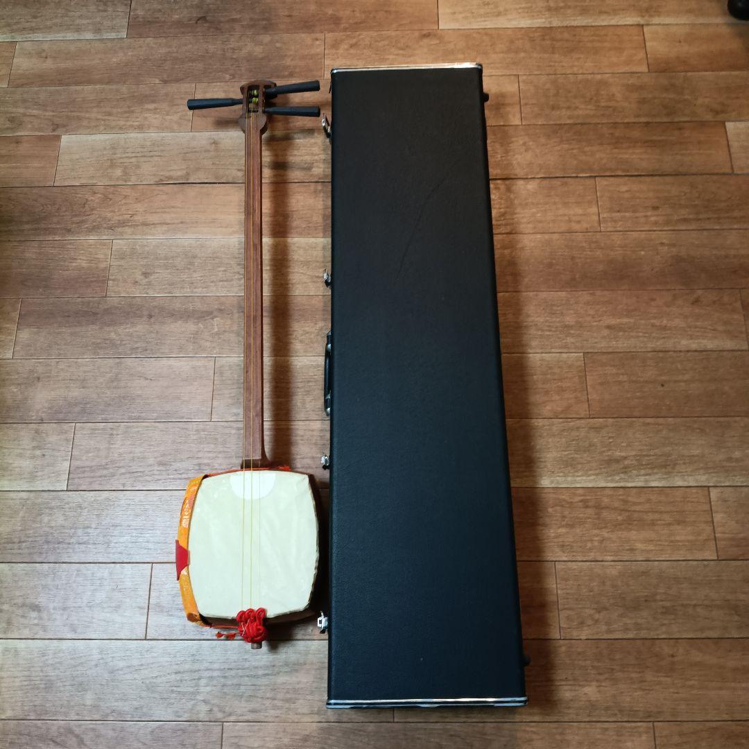 地歌三味線　カリン　ケース付き