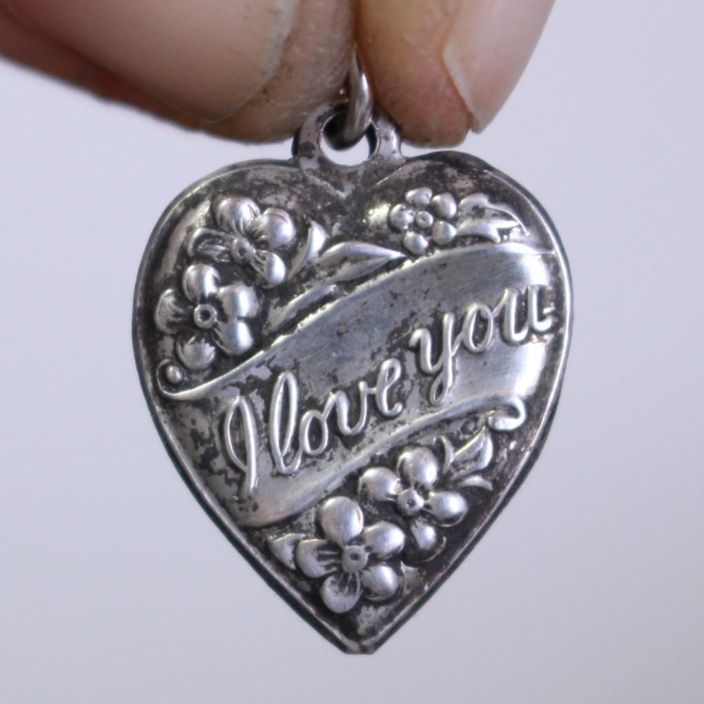 40s スウィートハートジュエリー I LOVE YOU 勿忘草 大戦 古着 - メルカリ