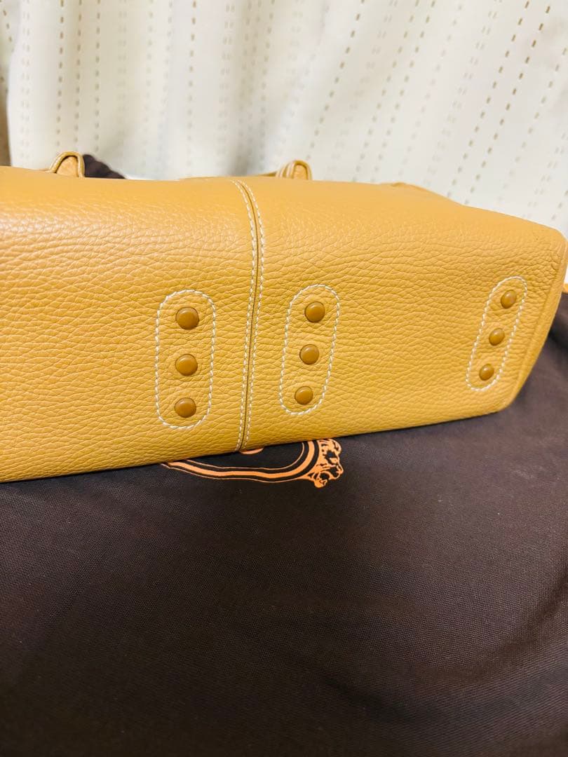 TOD'S トッズ レザーハンドバッグ ベージュ 保存袋 カード ハンドバッグ