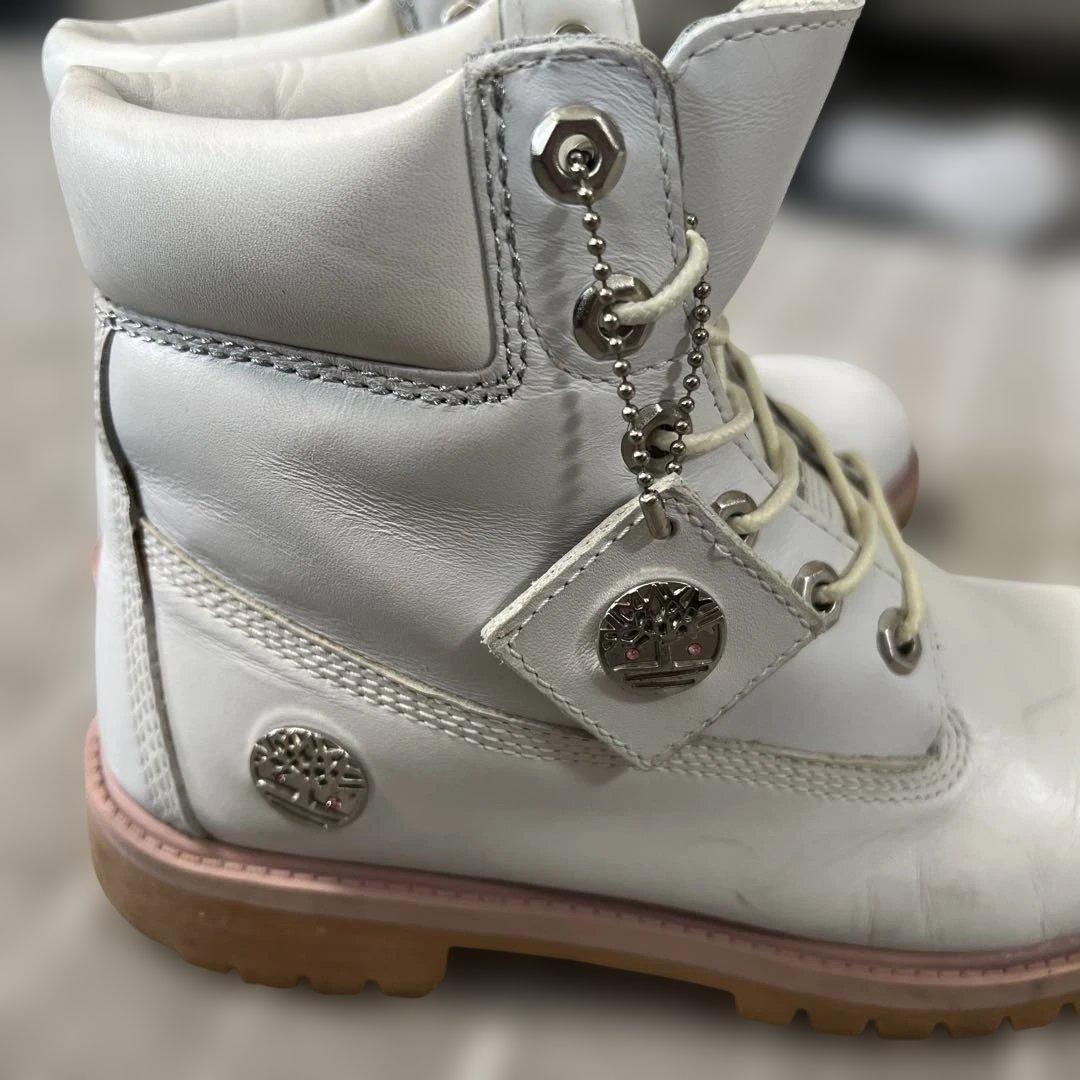 限定値下げ】ティンバーランド ホワイトレザー ハイカットブーツ 23.5