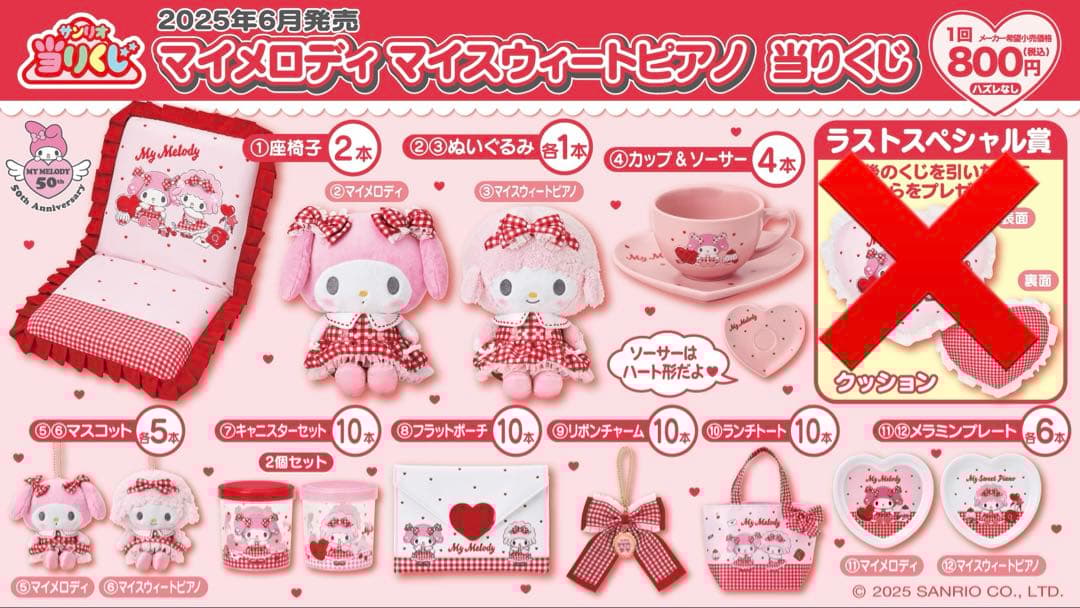 マイメロディ マイスウィートピアノ　当りくじ セミコンプ サンリオキャラクターズ