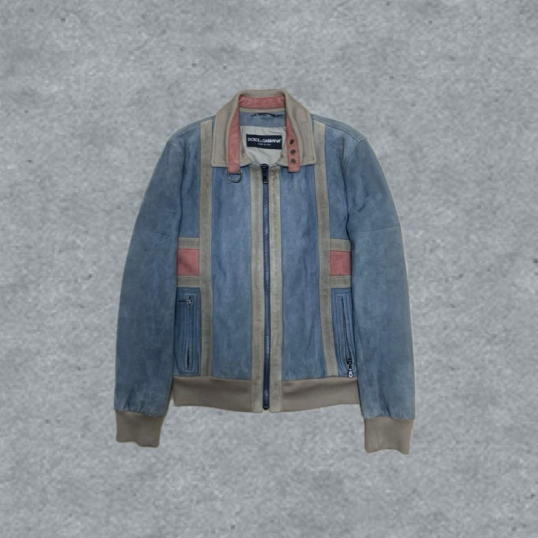 DOLCE & GABBANA スウェードレザーブルゾン