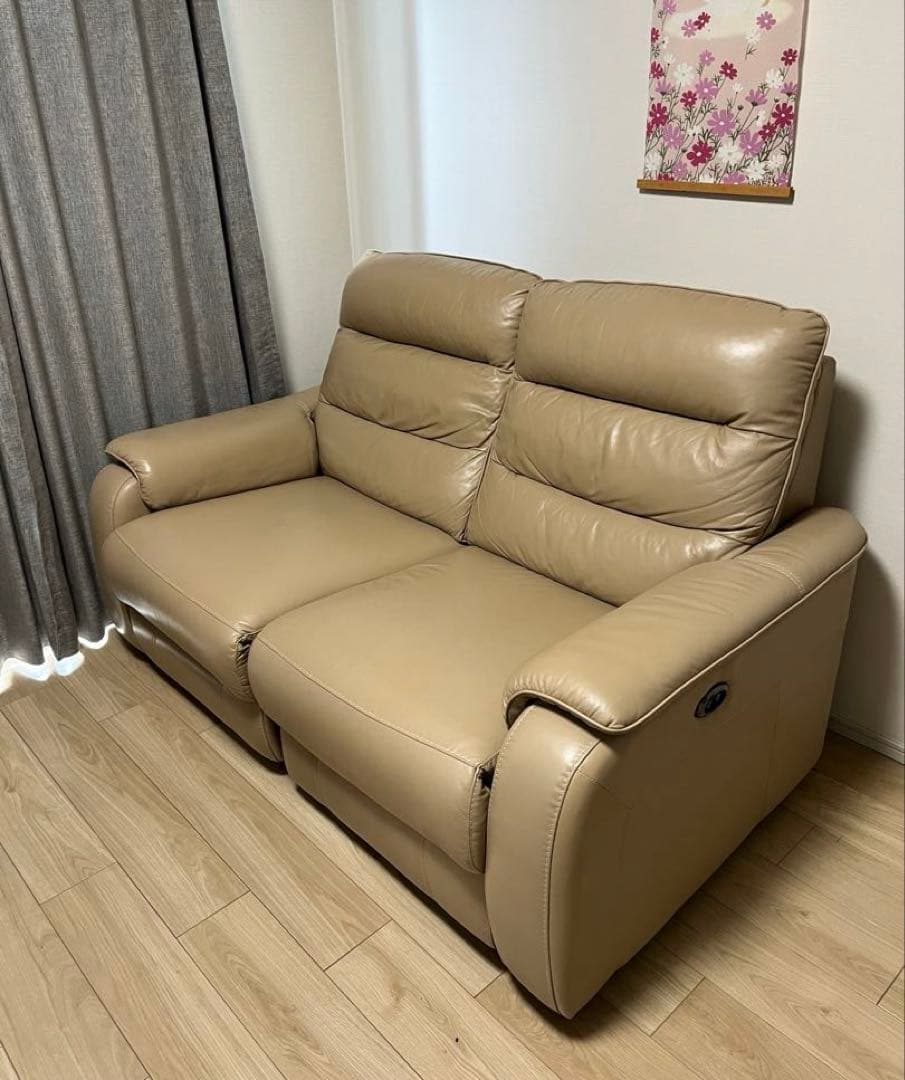 ニトリ 電動リクライニングソファ 2人掛け クロナ NB BE ニトリ（NITORI） ソファー ソファ 2人掛け 電動リクライニングソファ