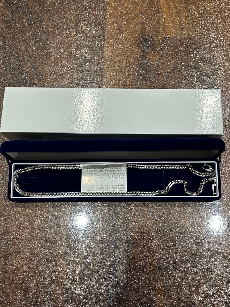 SILVER925 12面トリプル ダイヤモンドカット50cm