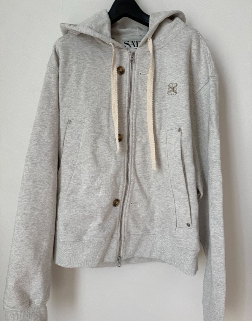 SATUR Teo Cotton All Day Hood Zip-upパーカー