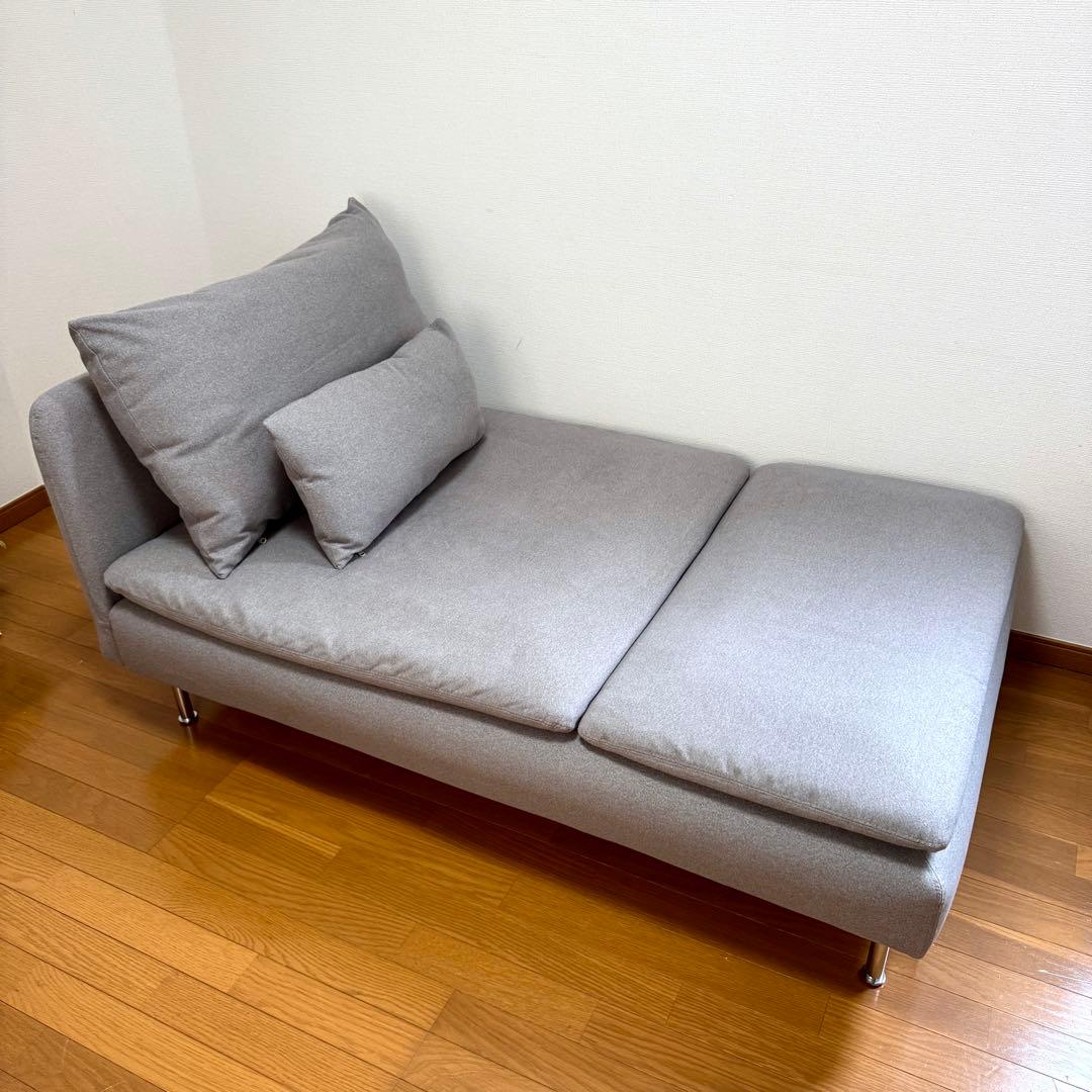 【ちゃんおぐ】IKEA SÖDERHAMN 寝椅子 トネルード グレー SÖDERHAMN ソーデルハムン 2人掛けソファ 寝椅子付き, トネルード