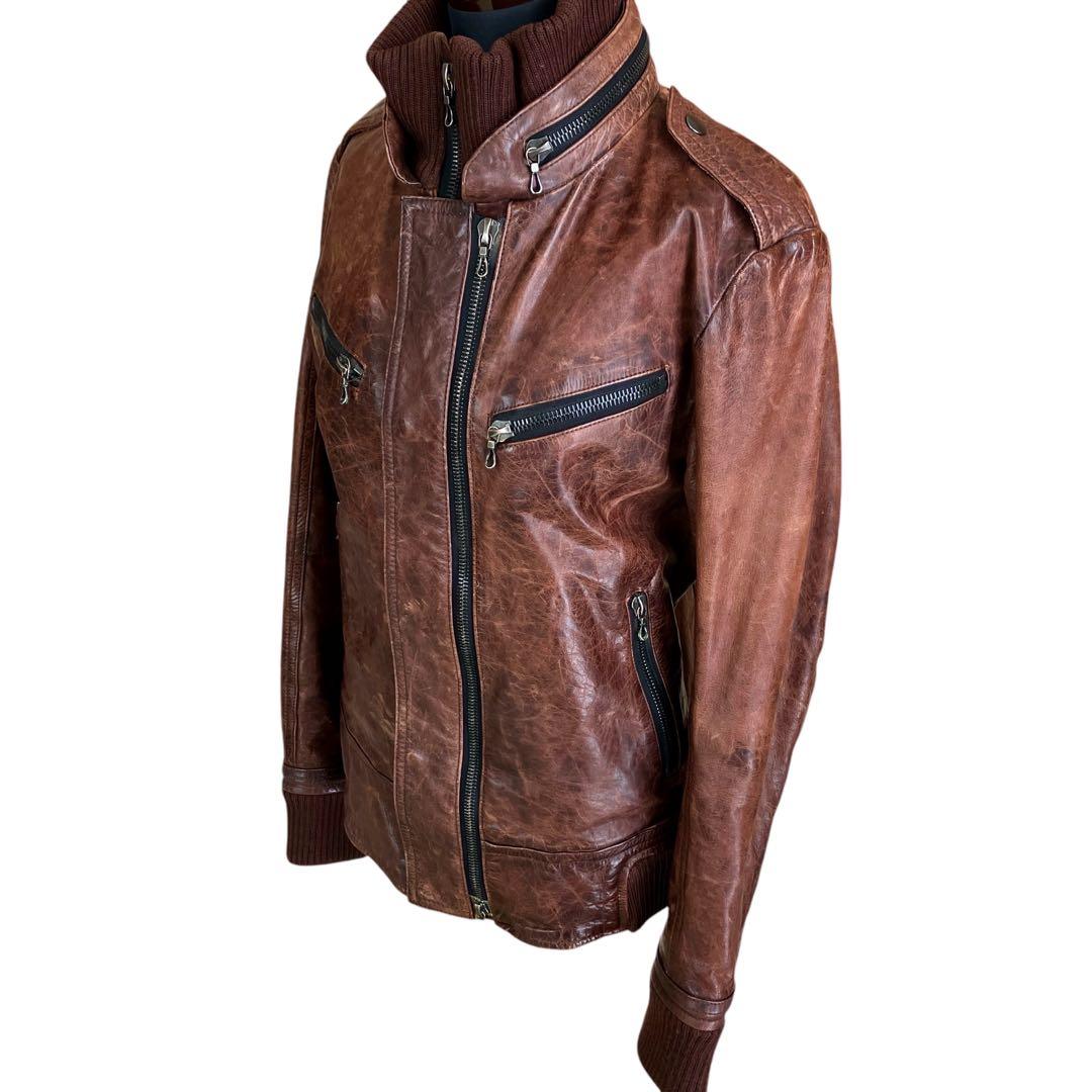 美品】赤西仁着用モデル SHELLAC 牛革 ライダースジャケット - メルカリ