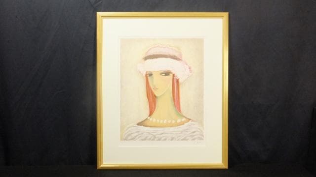 クレール・アスティックス　直筆サイン『アメリス』リトグラフ 大判 0709I