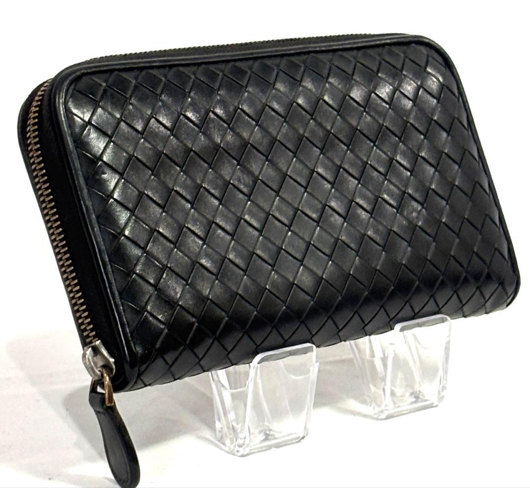 極美品BOTTEGA VENETAボッテガヴェネタイントレチャート袋付き BOTTEGA VENETA（ボッテガ・ヴェネタ） 財布 メンズ ブランド 長財布