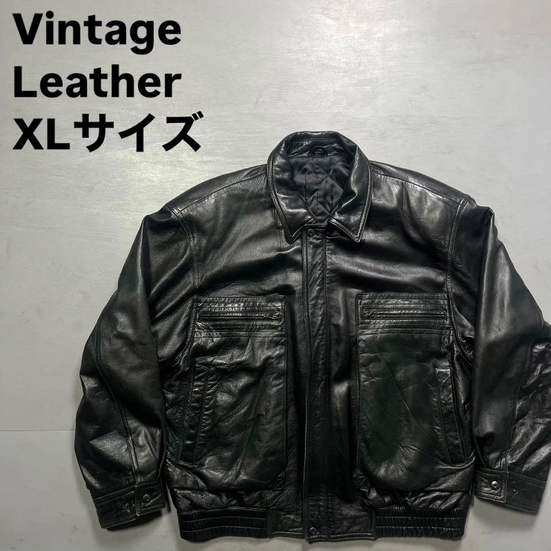 vintage A-2 レザージャケット　深水光太　ショート丈　羊革　短丈　黒